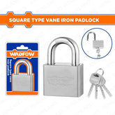 Wadfow by Winland 40mm, 50mm, 60mm Square Type Flipper Vane Iron Padlock WAD-HT